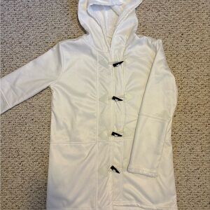 White Hooded Toggle Coat NWOT